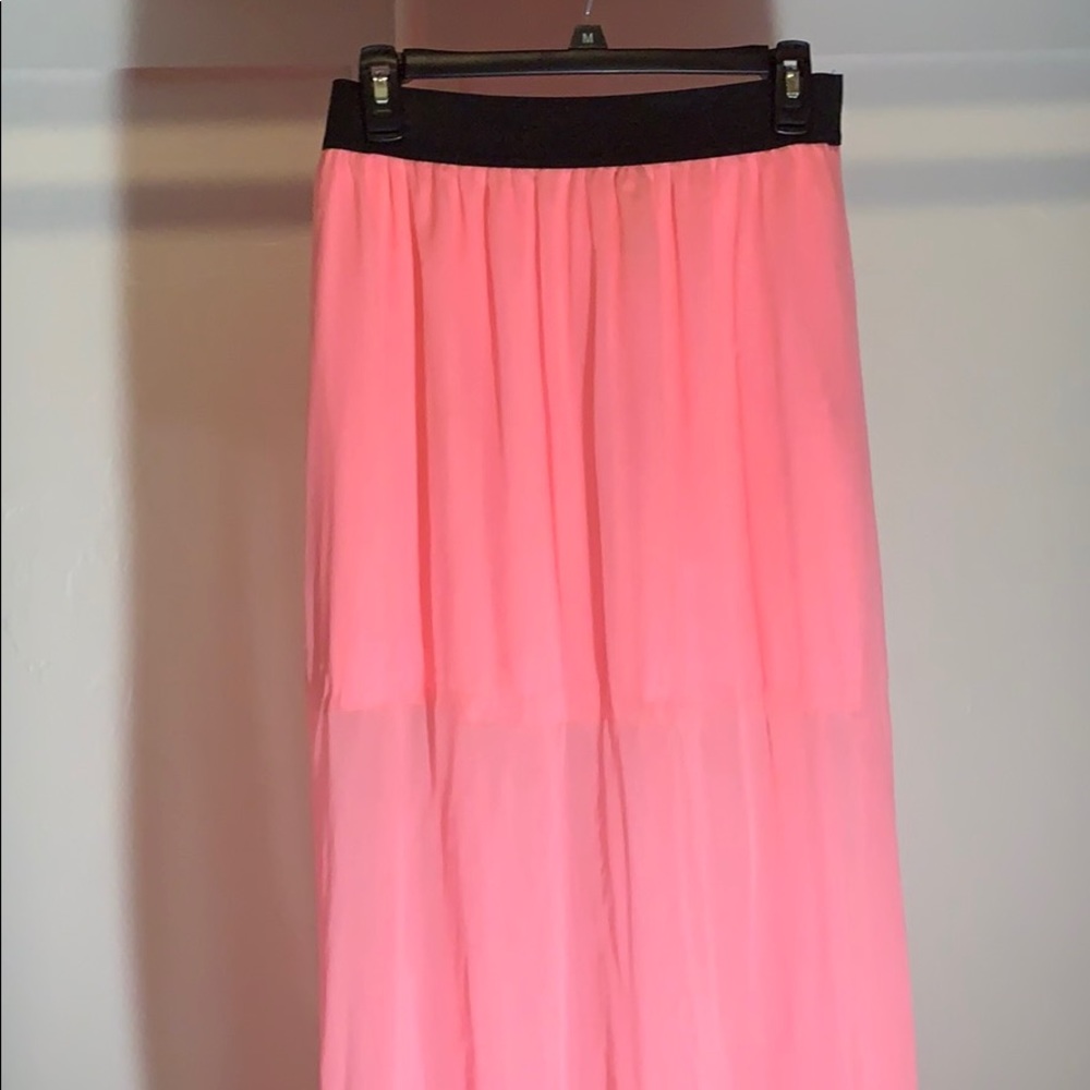 Pink maxi skirt